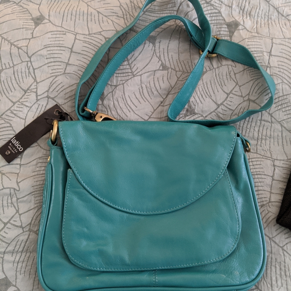 NWT Latico Teal Leather Crossbody